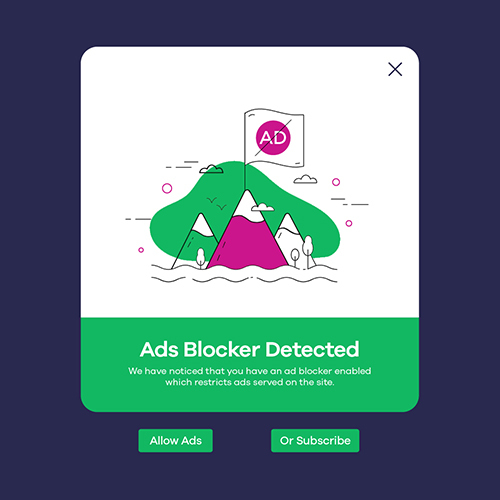 ad block message